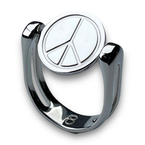 Peace Symbols Spinner Ring