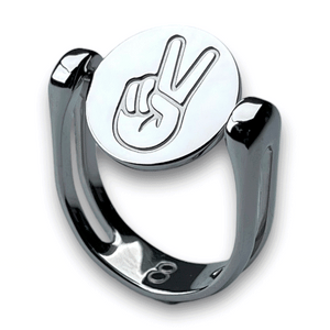 Peace Symbols Spinner Ring